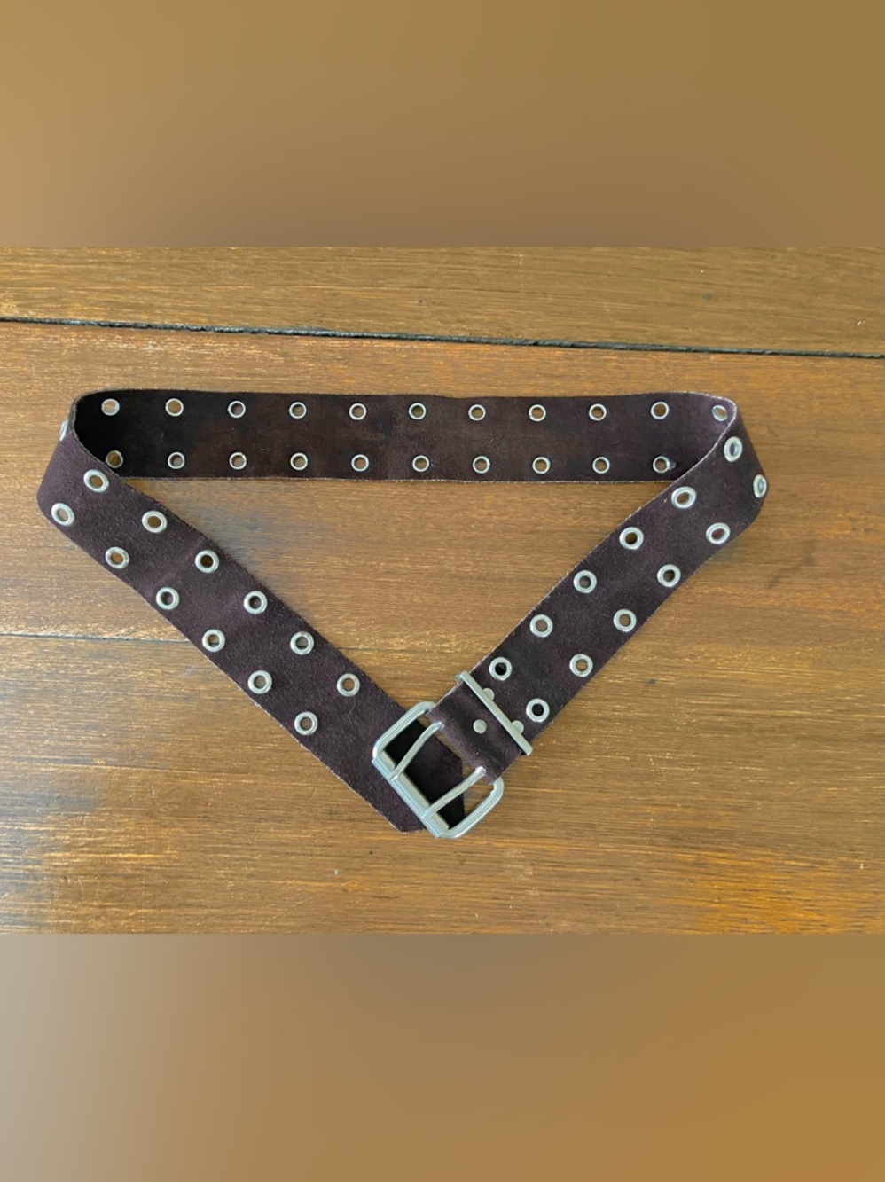 💥2 for 1💥Dark Brown Boho Suede Belt with Grommets